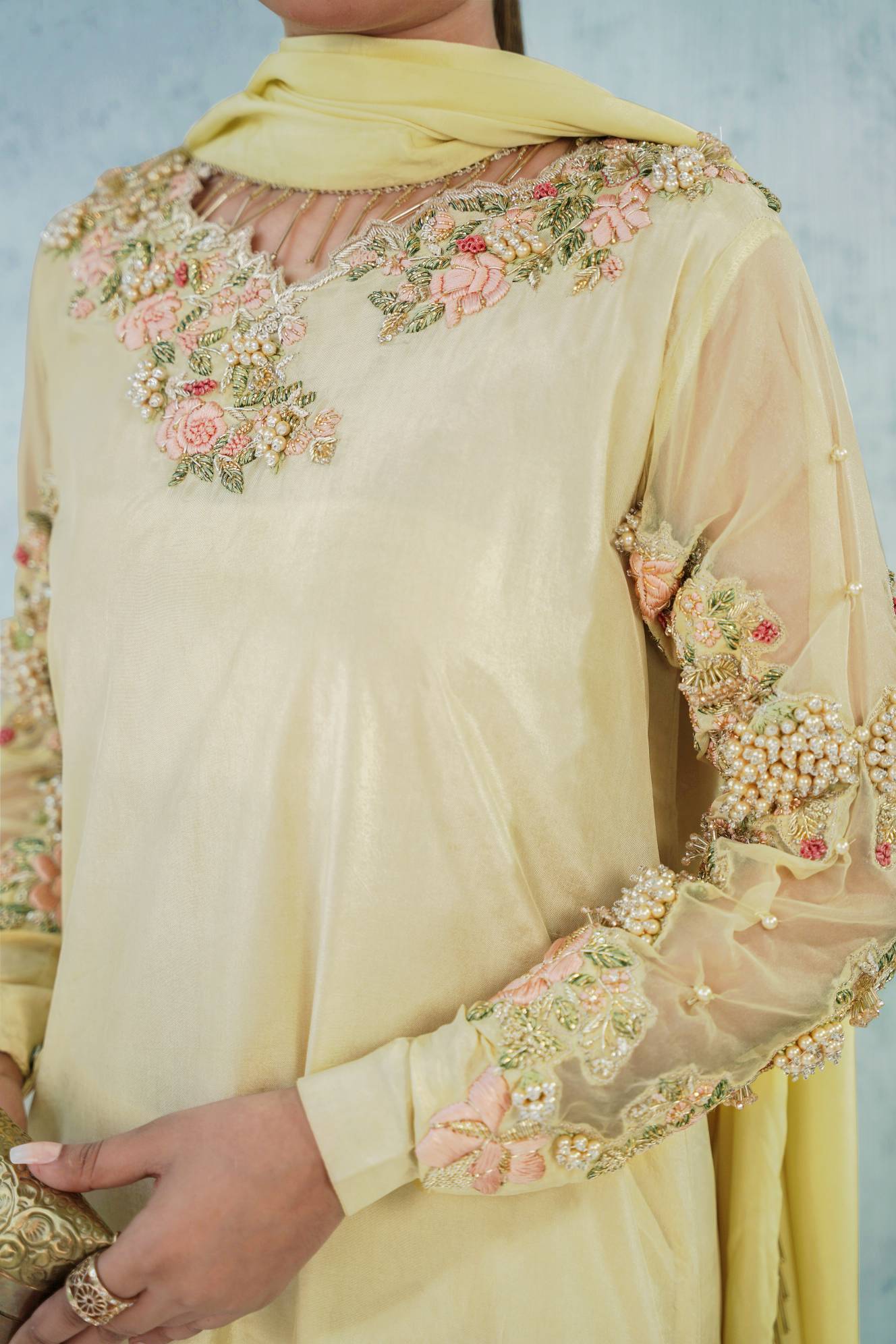 Aida Stitched (3pc) | MUSAIF