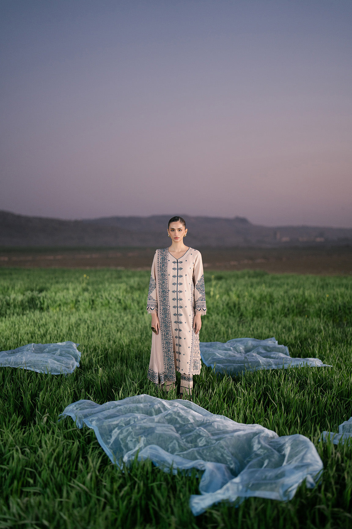 Zaib Stitched (3pc) | MUSAIF