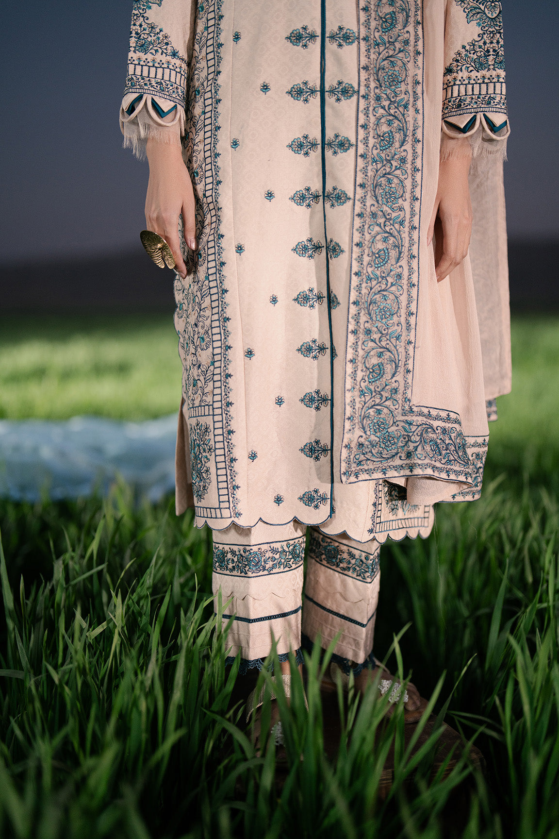 Zaib Stitched (3pc) | MUSAIF