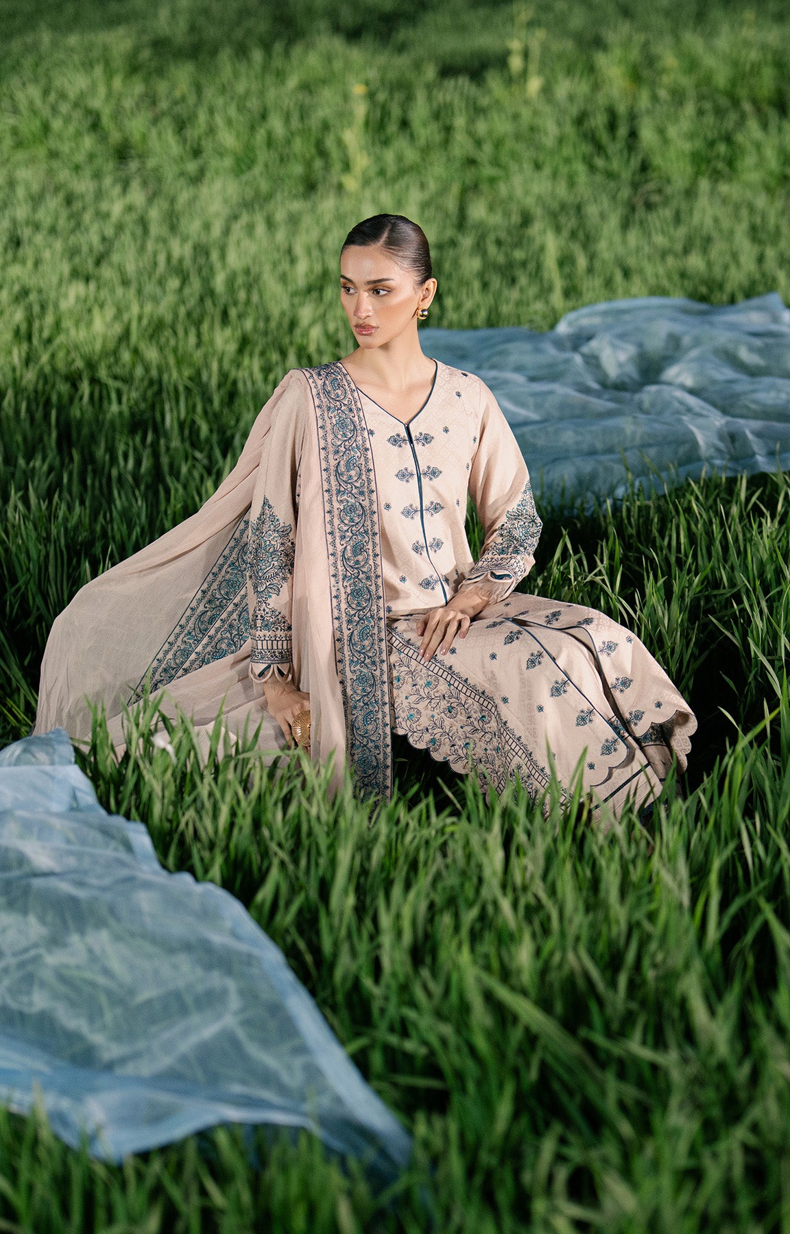 Zaib Stitched (3pc) | MUSAIF