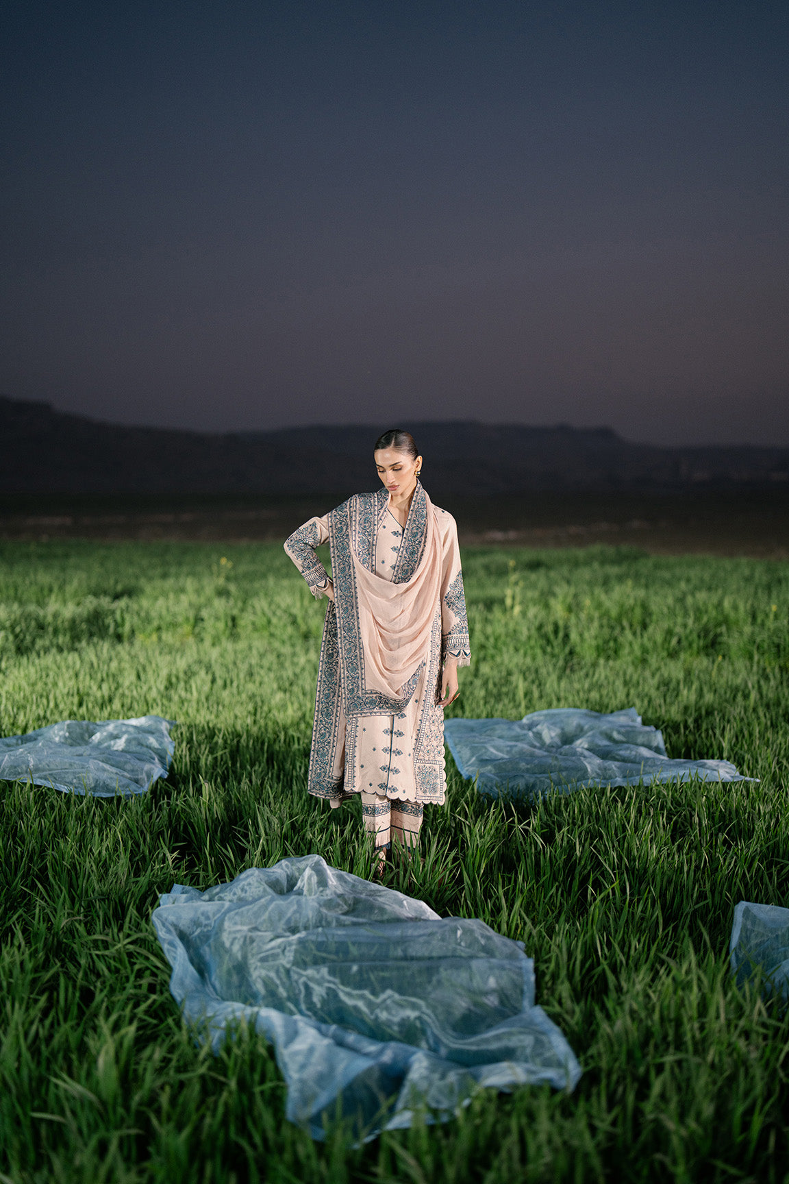 Zaib Stitched (3pc) | MUSAIF